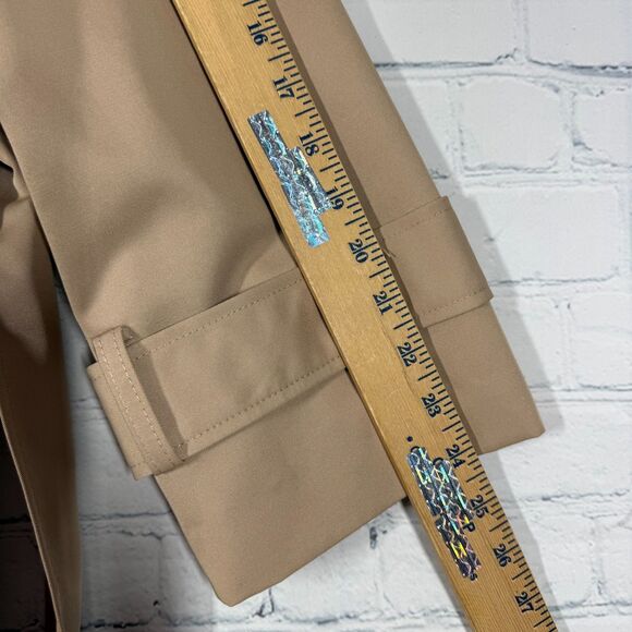 H&M Trench Coat Women's Medium Double Breasted Tan Belted City Career Long NWT - Picture 5 of 14
